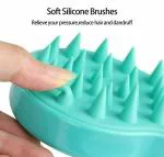 HETOPETO Hair Scalp Massager Brush | Hair Wash Brush | Dry Comb Head Scrubber 100% Comfortable | Silicone Head Body Massager Brush | Shampoo Scalp Shower Hairbrush Hair Washing Exfoliating Brush (Cyan)