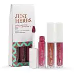 Just Herbs Matte Liquid Lipstick Kit Set Of 3(Raspberry Pink,Cinnamon Spice, Rosewood pink) (Nudes, 6 ml)