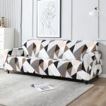 HOKIPO Elastic Stretchable 4 Seater Sofa Cover (AR-4096-D9)