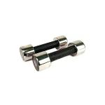 ASG A-Mart Stainless Steel Chrome 2.5 kg Dumbbells, Sliver - Pack of 2