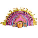 santarms Handmade Multicolor Paper Maa Durga Chhau Mask