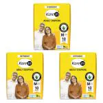 KareIn Overnight Adult Diapers, Medium, Waist Size 76-114 Cm (30