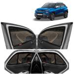 Kingsway Car Magnetic Sun Shades Curtains for Tata Punch, Model Year : 2021 Onwards, Full Window Cover, Color : Black, Cotton Mesh, Complete Set of 4 Piece