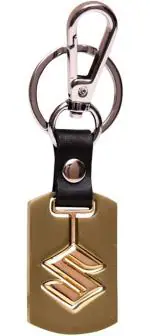 Blue Aura Cp Bigbasket Gold Metal Suzuki Logo Key Chain