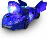 Zyamalox Little Toys Assorted Plastic Super Racing Car Toy with 360 Degree Rotation, LED Lights and Sounds for Kids (2 Y - 15 Y)