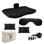 Robustt Car Bed for Back Seat | Inflatable Bed with 2 Air Pillow & Air Pump | Universal Size | Fits in All Car Model | Portable Car Bed | Car Bed For Kids,Travel,Trips,Camping,Picnic,Pool & Beach | Pack of 10