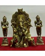 Lalbaug Cha Raja Ganesha With Deep Lady Brass For Handicraft Art By BHARATHAAT