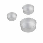Rinkle Trendz Aluminium Round Cake Pan Tin Mould 4, 5, 6-inches x 4 Inches Height