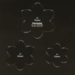 Traceease 3 Pcs Flower Shaped Quilt/ Applique Template 4