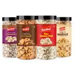 YUM YUM Dry Fruits Combo Pack 1850g (Almonds 500g, Cashew500g, Pista 500g, Walnut Kernels 350g)