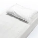 KUDIZE Disposable Non-Woven Bed Sheet for Hospital; Hotel; Spa and Beauty Parlor (White; 63 * 84 Inch/160.02 * 213.36 cm) (Pack of 100)
