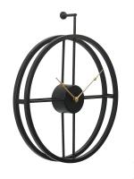 Chronikle Black Metal Round Needle Wall Clock Without Glass