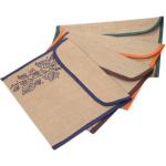 Risheeraj Handicraft Jute Document Holder Conference Bag For Office (Set of 4, Multicolor)