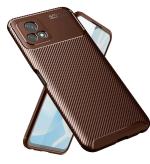 Golden Sands for Vivo Y72 5G Back Cover Drop Tested Shock Proof Slim Armor Aramid Carbon Fibre Rugged TPU Case for Vivo Y72 5G, Brown