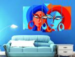 KYARA ARTS Multiple Frames Beautiful Radha Krishna Wall Painting for Living Room Home decor, Bedroom, Office, Hotels, Drawing Room Wooden Framed Digital Painting (50inch x 30inch)69