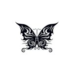SIMPLY INKED Temporary Tribal bold butterfly Tattoo, Designer Tattoo for all (Tribal bold butterfly tatto)