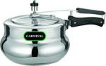 Carnival Silver And Black Aluminium Pressure Cooker - 2.5 L