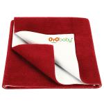 OYO Baby Extra Absorbent Waterproof Baby Dry Sheet Bed Protector Drysheet, Medium, Maroon (70 cm x 100 cm)