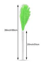 CLEANADO Retail Flefly Plastic Broom PhoolJhadu Foldable LongHandle for Wet, Dry Floor Cleaning Dusting Plastic Wet and Dry Broom  (Green)