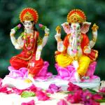 Chaque Decor Marble Dust Lakshmi Ganesha murti Idol Set for Puja Home Decoration | Hindu Idols Ganesh Laxmi Statue for Diwali Pooja | 10.5 Inchs, Multicolour