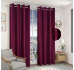 Indian Online Mall PUNCH_DOT_WINE_5FTWindow Curtains Set of 1