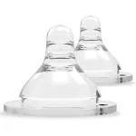 Luvlap Transparent Anti Colic Natura Flo Teat Nipple For Wide Neck Bottle (6 M Plus) 2 pcs