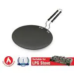 RBGIIT Hard Anozied Roti Paratha Phulka Tawa, 27.5 cm Diameter with Riveted Sturdy Handle - 5.25 mm Thickness, RC-63