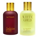 LA' FRENCH Ambiton & White Gold Perfume Combo Set For Men & Women -100ml + 100ml | Premium Luxury Long Lasting Fragrance Spray | Eau De Parfum | Ideal For Men & Women | Perfume For Men & Women | Pack Of 2