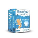 Hana Care All Round Protection Baby Diaper Pants, Skin Protection Soft High Absorbent Adjustable Fit (Pack of 2_100 Pants_ S)