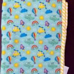 Playful Stitches Premium Cotton Printed Baby Blanket for Kids, 0-3 Years | Size- 40 X 40 CM | All Season Quilt | Baby Blankets for New Born Babies, Baby Boys, Baby Girls (Whale)