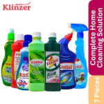 Klinzer Complete Homecare Kit (Pack of 7 products- 2 Floor Cleaners, Toilet Cleaner, Glass Cleaner, Bathroom and Tiles cleaner, Fabric Detergent Liquid and Dishwashing Liquid- 500ml each)