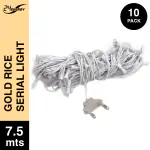 24ENERGY Gold Festival Decoration Light Home | 7.5 Mts | 10 Pack