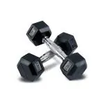 ASG A-Mart Rubber Hexagon 2.5 kg Dumbbells, Black - Pack of 2