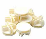 REYNISH White Plastic Wire Cube Connectors For Modular Storage Organizer - 10 Pcs