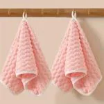 LINEAR Microfiber Hand Towels Face Towel Small Size Towel Hand Towel for Men, Women & Babies Ultra Soft, Absorbent & Quick Dry Towels for Gym, Travel 300 GSM (Pink)