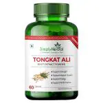 Simply Herbal Tongkat Ali Root Extract Capsule 1000mg for Extra Strength, Stamina and Energy, (60 Capsules)