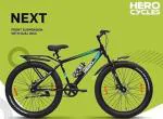 HERO CYCLES NEXT IC | Wheel Size 26*300 |FRONT-Suspension | Dual Disc Brake | 26 T Fat Tyre Cycle