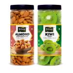 Kesu Nuttz Almonds & Kiwi 100% Premium Pack of 2(250x2) 500gm