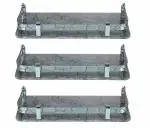 FRICOSTA Acrylic Wall Shelf for Bathroom, Size -12X5 (inch),Wall Shelves, Colour - Grey(Pack of 3 PCS)