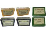 Khadi Herbal Haldi Chandan, Charcoal And Green Apple Soap, 125 Gm Each (Pack Of 6)