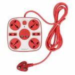 Aster 7 Sockets Universal Multi Plug Extension Board/Power Adapter with 2.8 Amps Fast Charging USB Ports and 2.5 .Metre Heavy Duty Cord (EX006)
