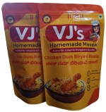 VJS HOMEMADE MASALA - Chicken Dum Biryani Masala Powder 400 grams (Pack of 2, Each 200gm), Zip Lock Pack