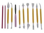 FRKB Plastic Clay Modelling Tools Set of 11 Pc Yellow