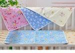 Cuteably Multicolor Cotton Baby Diaper Changing Mat Water Proof Sheet Plastic Mat (Combo Of 3)