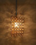 Homesake Glossy Golden Crystal Hanging Light, Ceiling Lamp, Nordic E27 Pendant, Dual Ring Triangle