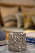 Chann Studio Decor Classic Concrete Planter | Handmade Decorative Planter | Indoor/Outdoor Planter |Home Decor | Succulent Planter and Flower Pot | Cement Planter - Terrazzo in Grey Base Finish