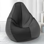 Biggie Bean Bag - Size : 2XL - Teardrop Bean Bags - Designed by : ScottyTravis London - Color: Black Dark Grey - Bean Bag Cover - Best Bean Bag for Living Room - Luxury Bean Bag - Lounge Chair Latest Bean Bag