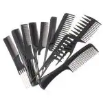 E-DUNIA 12 Pieces Hair Brush Comb Set Paddle Hair Brush Detangling Brush, Including 1 Airbag Massage Comb,1 Roller Brush and 10 Hair Styling Comb for Wet, Dry, Curly and Straight Hair (Black)