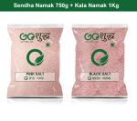 Goshudh Kala Namak 1Kg & Sendha Namak 750gm Combo Pack 1750g