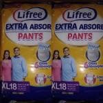 LIFREE ADULT DIAPER XL18 MRP 1050X2 Adult Diapers - XL (36 Pieces)